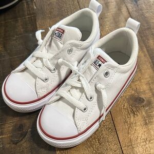 Converse Kids White Canvas Sneakers